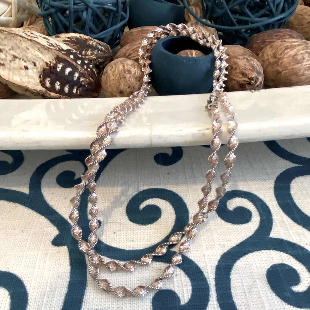 Solid 925 Italy Sterling Silver 30” Long Women’s Thick Twist Classic Necklace